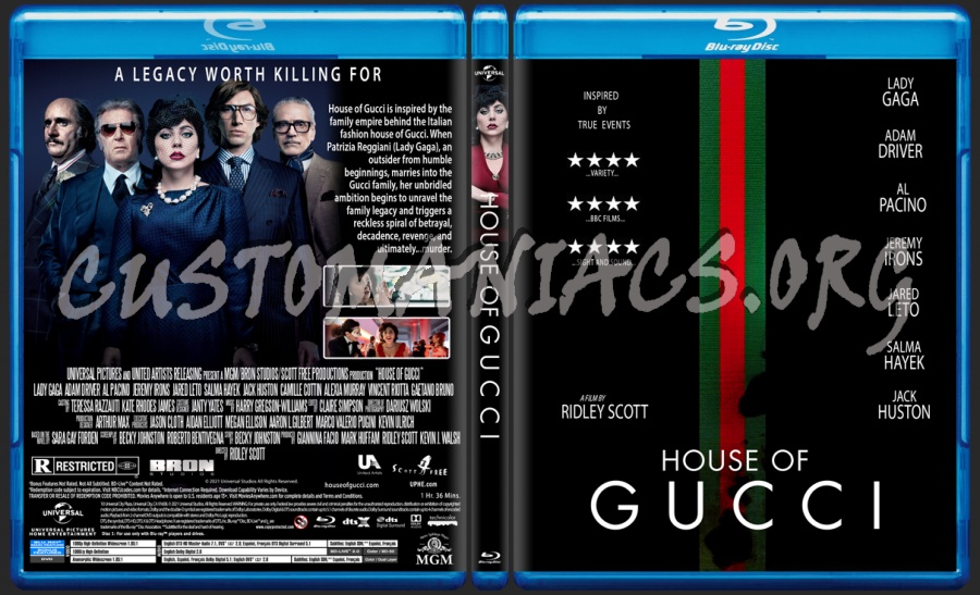 House Of Gucci blu-ray cover