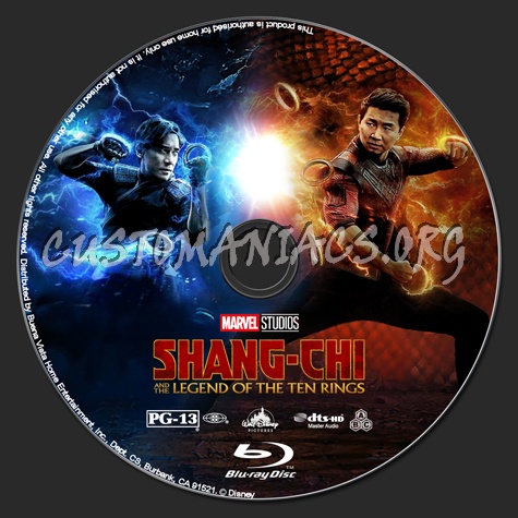 Shang-Chi and the Legend of the Ten Rings blu-ray label