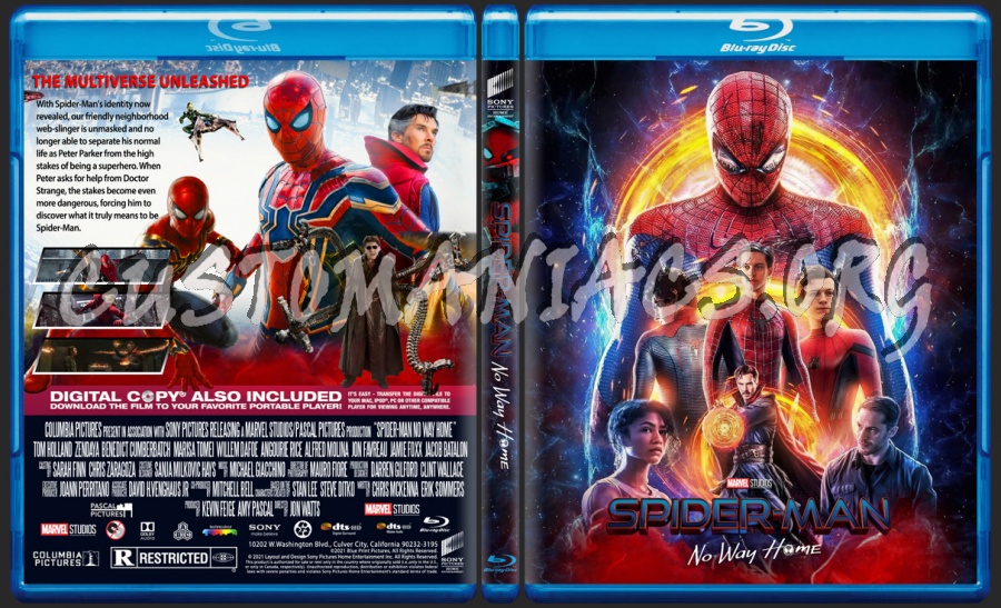 Spider-Man No Way home blu-ray cover