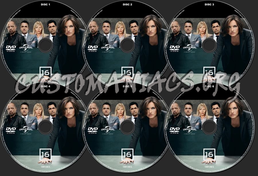 Law & Order Special Victims Unit Season 16 dvd label