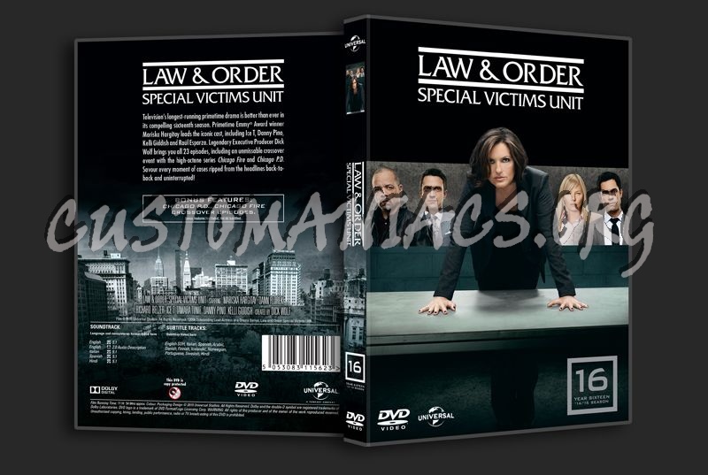 Law & Order Special Victims Unit Season 16 dvd cover