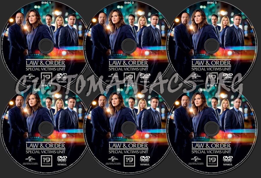 Law & Order Special Victims Unit Season 19 dvd label
