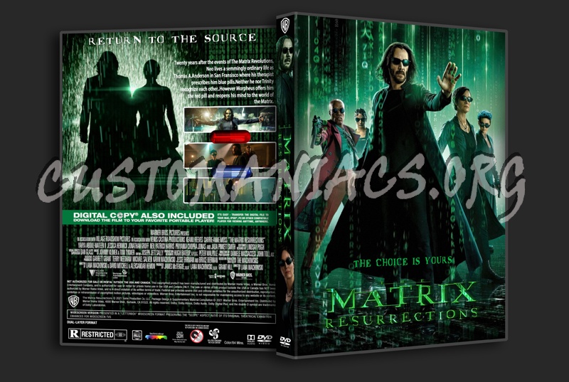 The Matrix Resurrections dvd cover