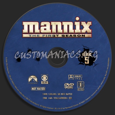 Mannix dvd label