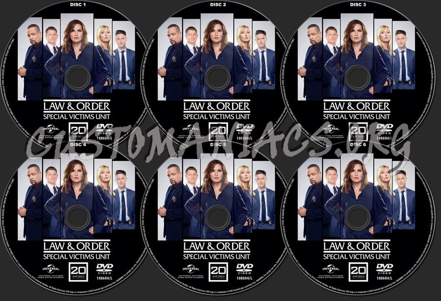 Law & Order Special Victims Unit Season 20 dvd label