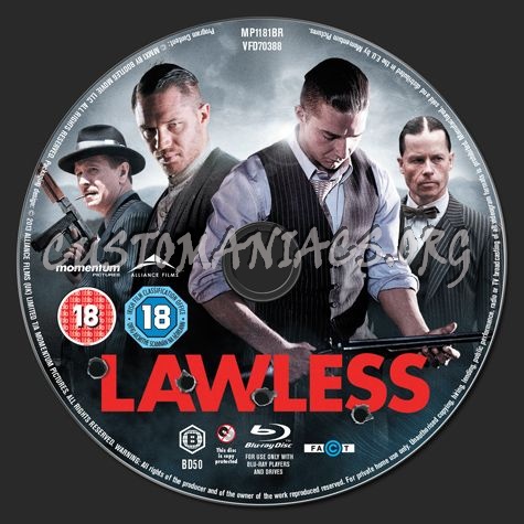 Lawless blu-ray label