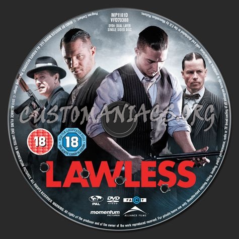 Lawless dvd label