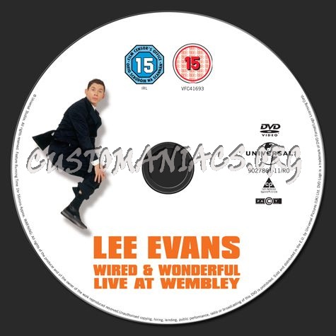 Lee Evans Wired and Wonderful dvd label