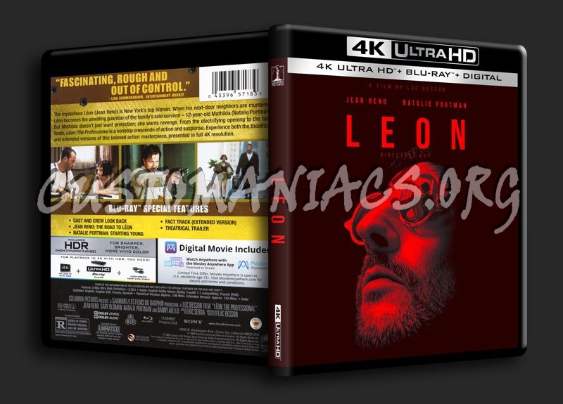Leon the Professional 4K blu-ray cover