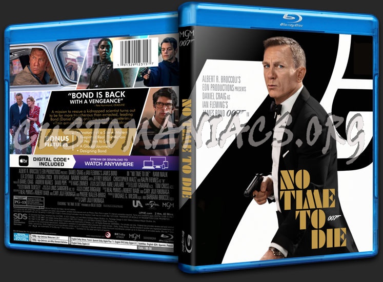 No Time to Die (2021) blu-ray cover