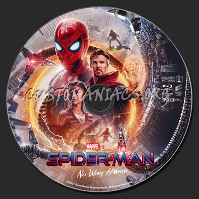 Spider-man: No Way Home (2D & 3D) blu-ray label