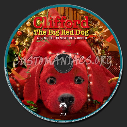 Clifford The Big Red Dog blu-ray label