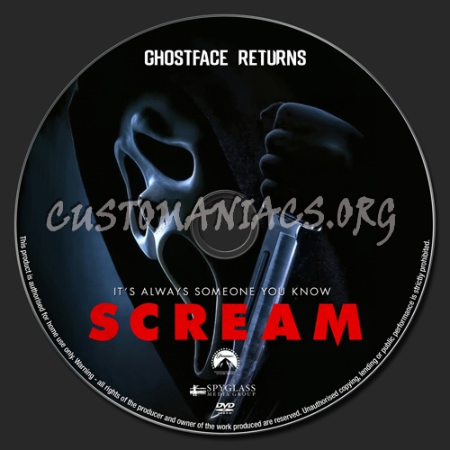 Scream dvd label