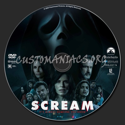 Scream 2022 dvd label