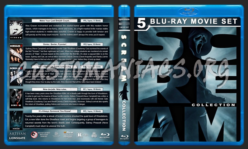 Scream Collection (5) blu-ray cover