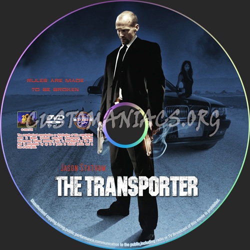 The Transporter dvd label