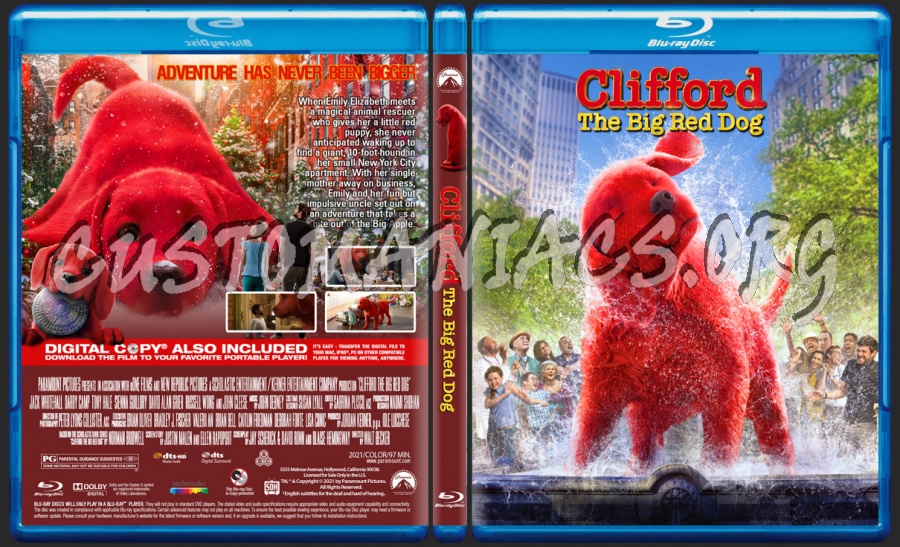 Clifford The Big Red Dog blu-ray cover