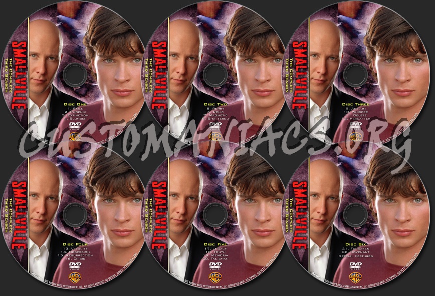 Smallville Season Three dvd label