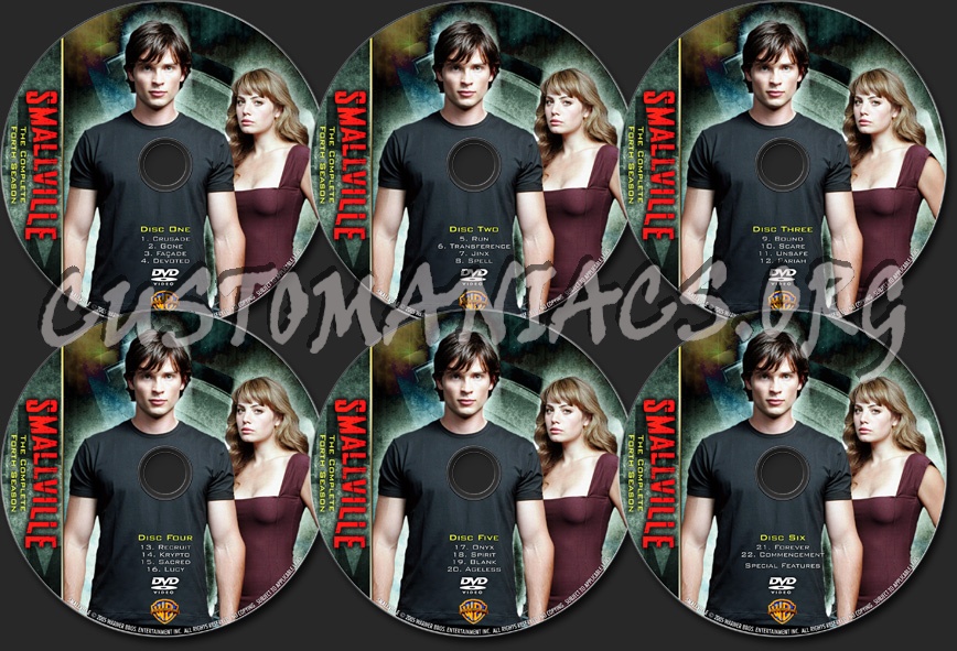 Smallville Season Four dvd label