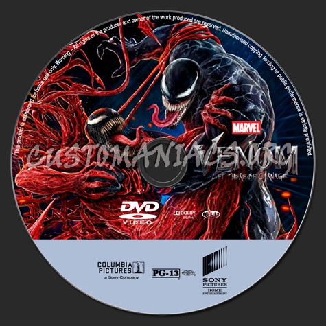 Venom: Let There Be Carnage dvd label