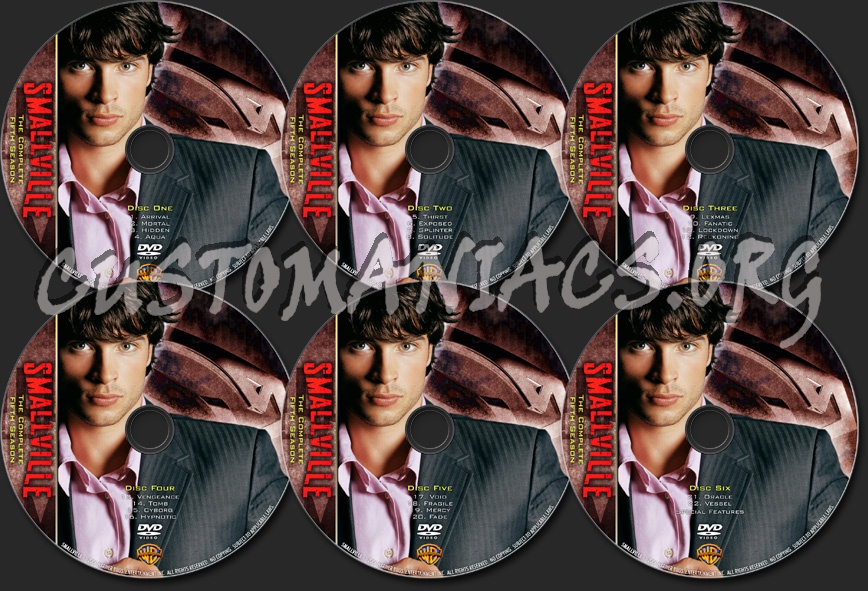 Smallville Season Five dvd label