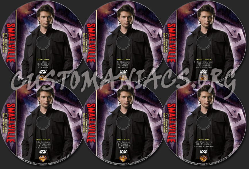 Smallville Season Six dvd label