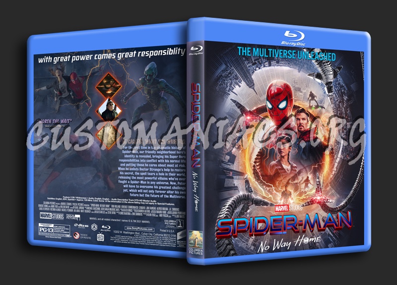 Spider-man: No Way Home dvd cover