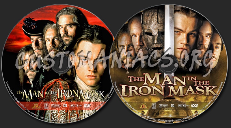 The Man in the Iron Mask dvd label
