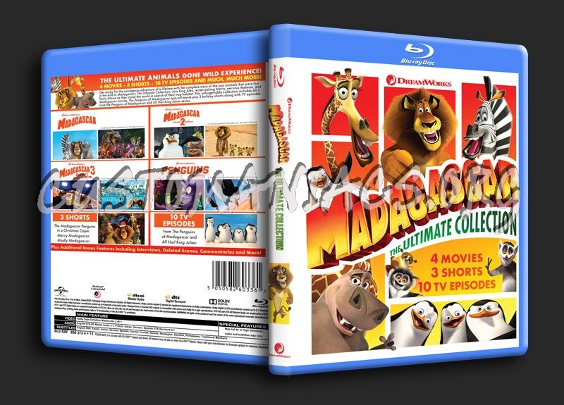 Madagascar the Ultimate Collection blu-ray cover