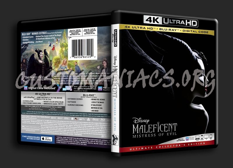 Maleficent Mistress of Evil 4K blu-ray cover