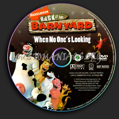 Back at the Barnyard When No One's Looking dvd label