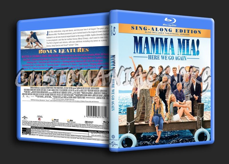 Mamma Mia Here We Go Again blu-ray cover