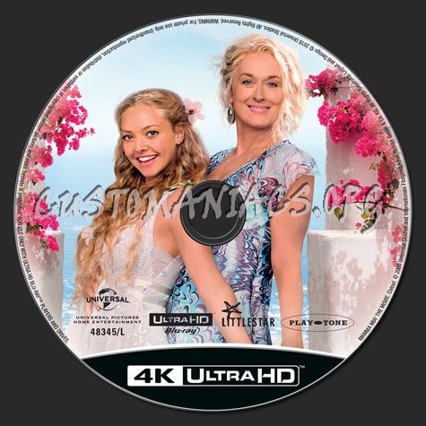 Mamma Mia The Movie 4K blu-ray label