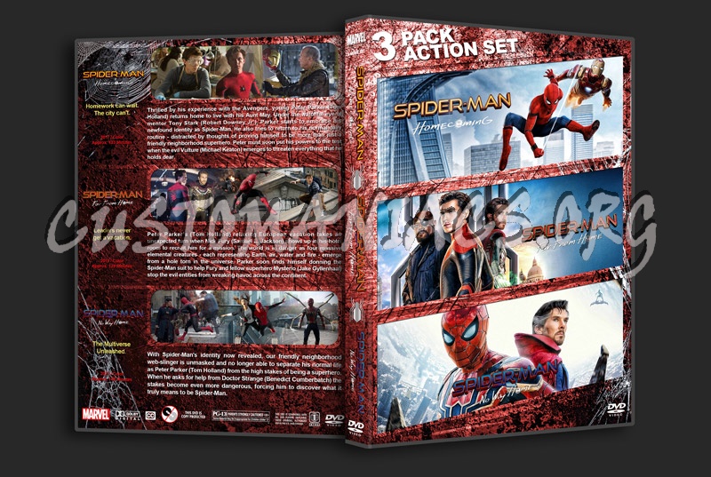 Spider-Man Avengers Triple Feature dvd cover