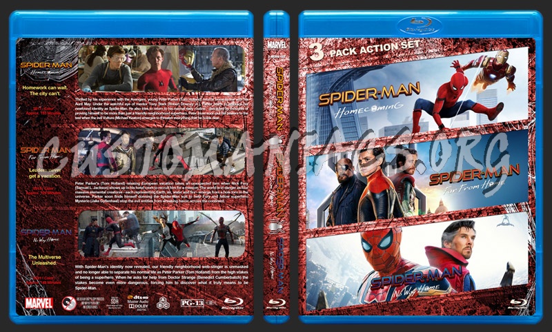 Spider-Man Avengers Triple Feature blu-ray cover