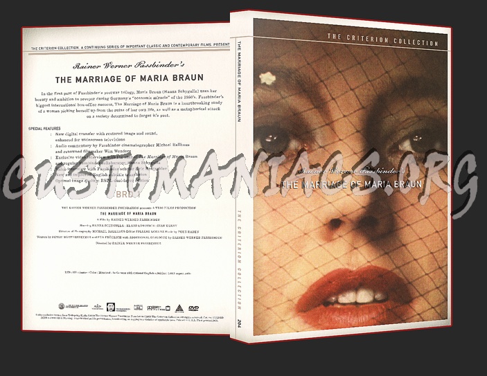 204 - The Marriage of Maria Braun dvd cover