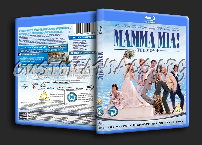 Mamma Mia! The Movie blu-ray cover