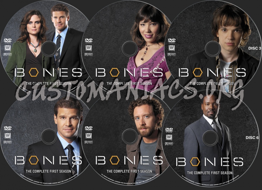 Bones Season 1 dvd label