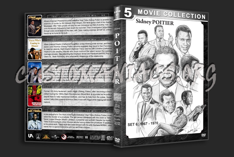 Sidney Poitier Film Collection - Set 6 (1967-1970) dvd cover