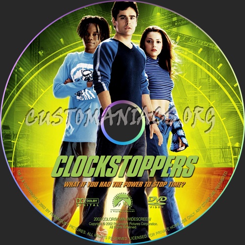 Clockstoppers dvd label