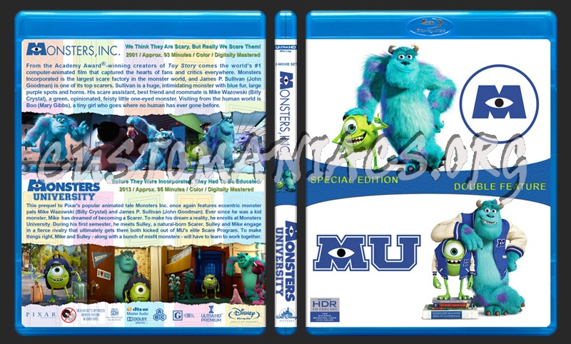Monsters, Inc. Double Feature (4K) blu-ray cover