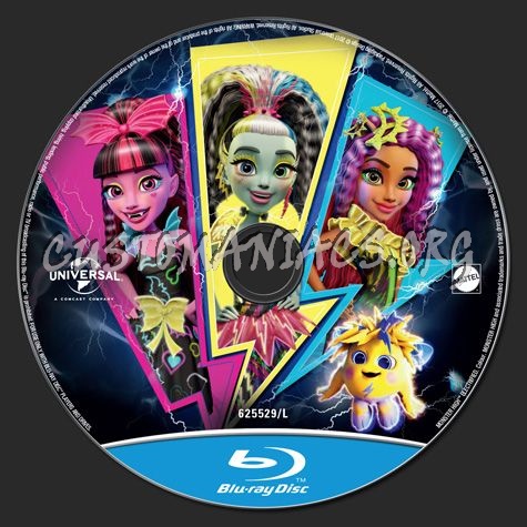 Monster High Electrified blu-ray label