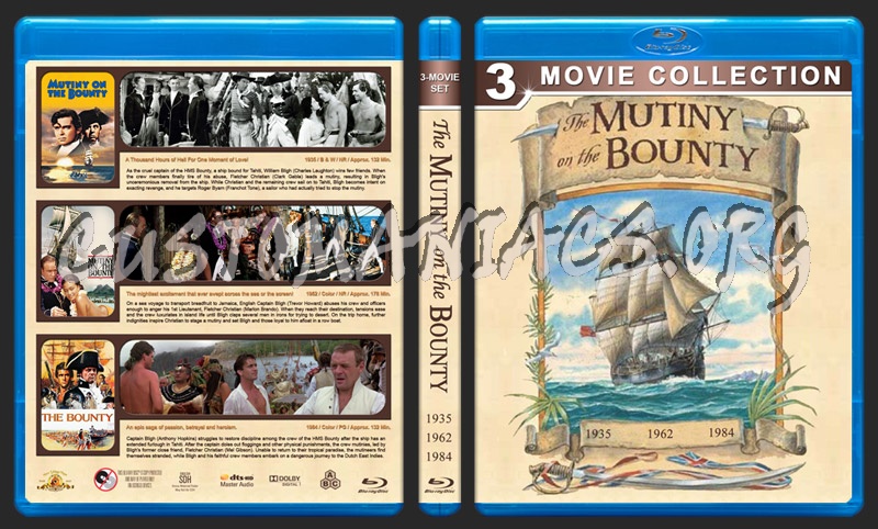 The Mutiny on the Bounty Triple Feature blu-ray cover