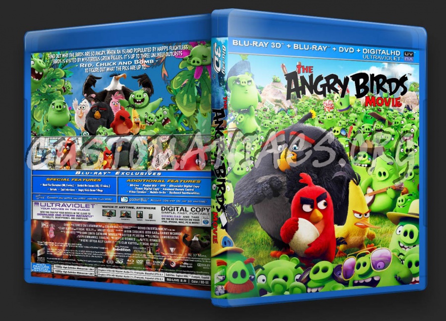 The Angry Birds Movie 2016 3D blu-ray cover