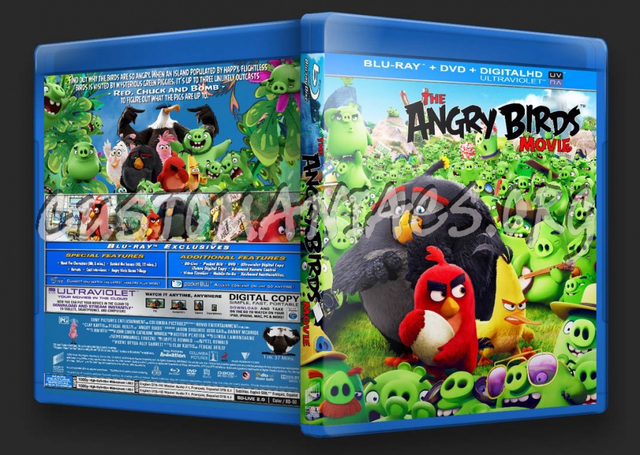 The Angry Birds Movie 2016 2D blu-ray cover