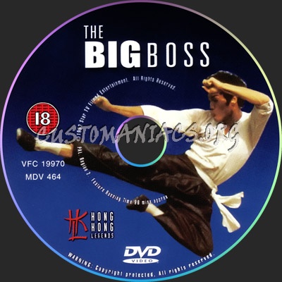 The Big Boss dvd label