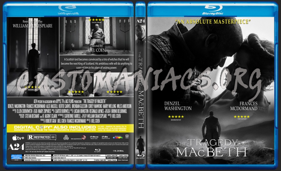 The Tragedy Of Macbeth blu-ray cover