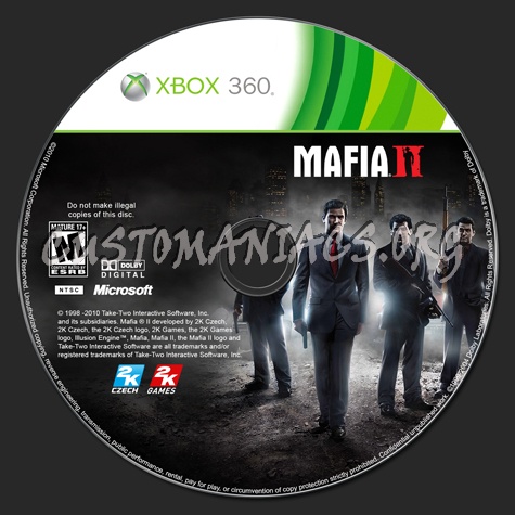 mafia 2 dvd label
