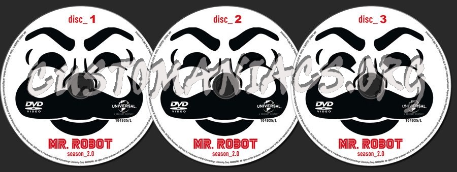 Mr Robot Season 2 dvd label
