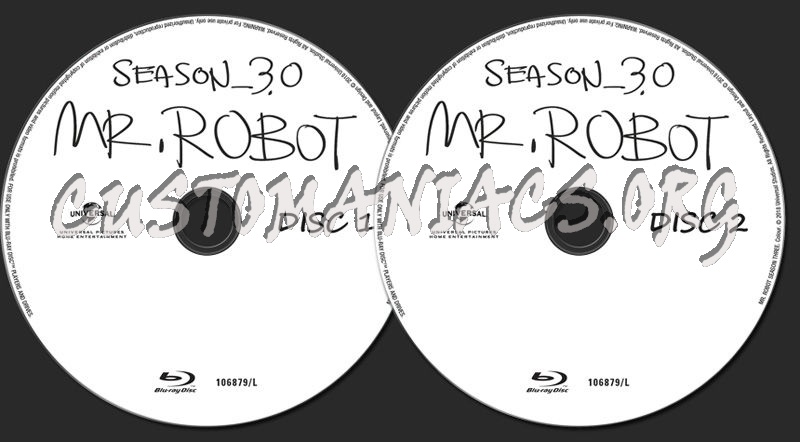 Mr Robot Season 3 blu-ray label